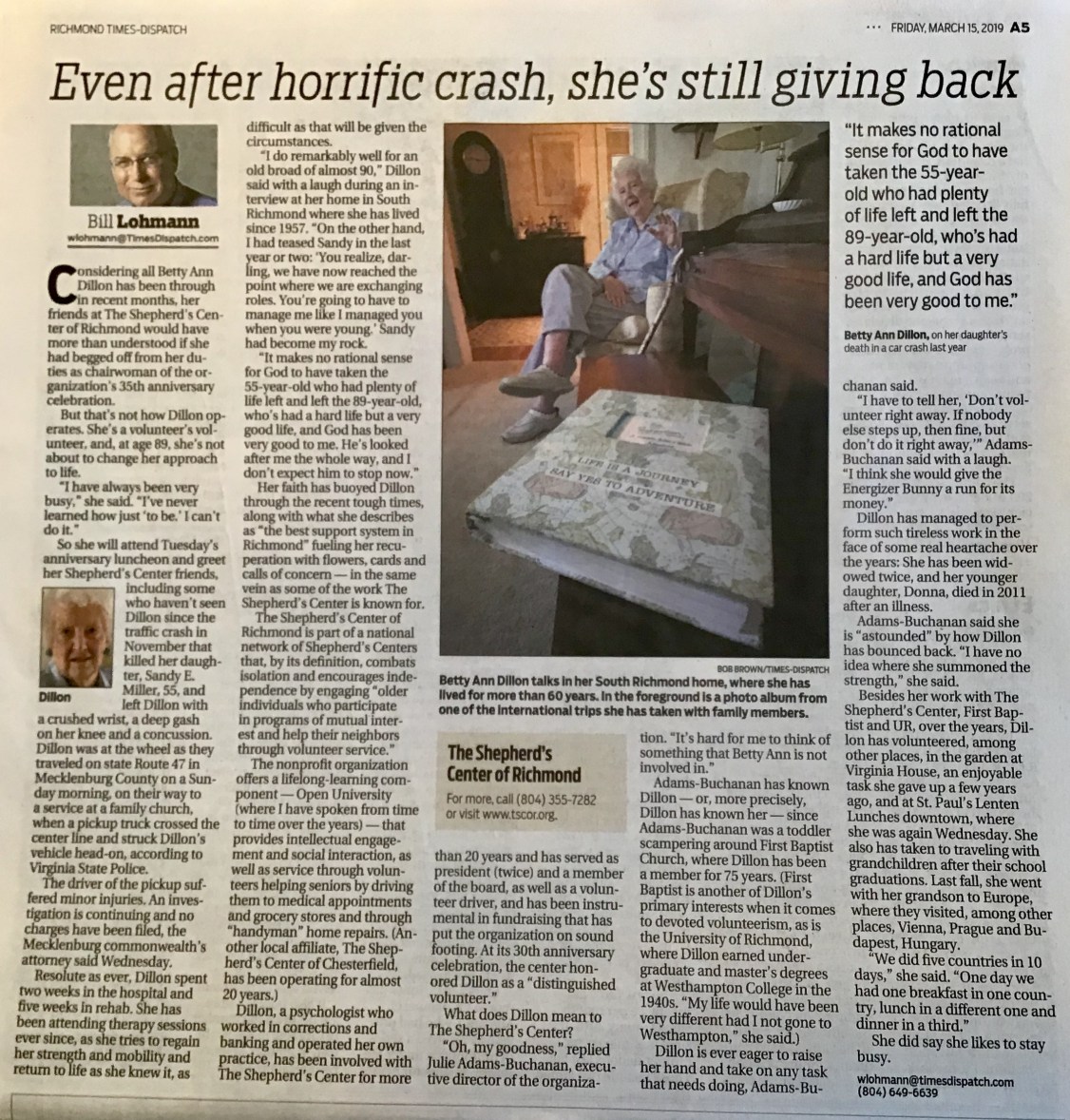 Lohmann article about Betty Ann Dillon